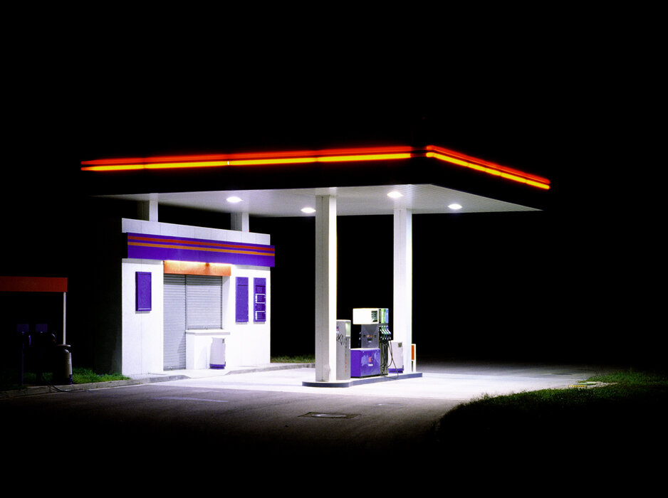 Petrol Stations - blue / red / yellow
