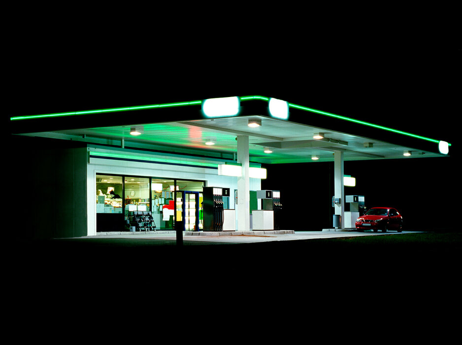 Tankstelle - grün / schwarz