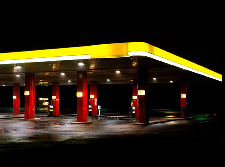 Petrol Stations - red/ white / yellow