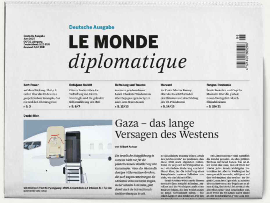 Daniel Rich illustrates the current German print edition of LE MONDE diplomatique