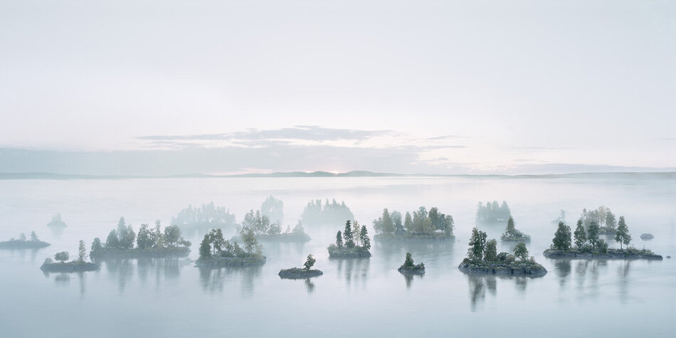 Early morning by the coral pellia islands