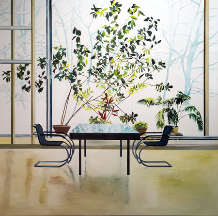 Tugendhat Interior with two chairs in bright light