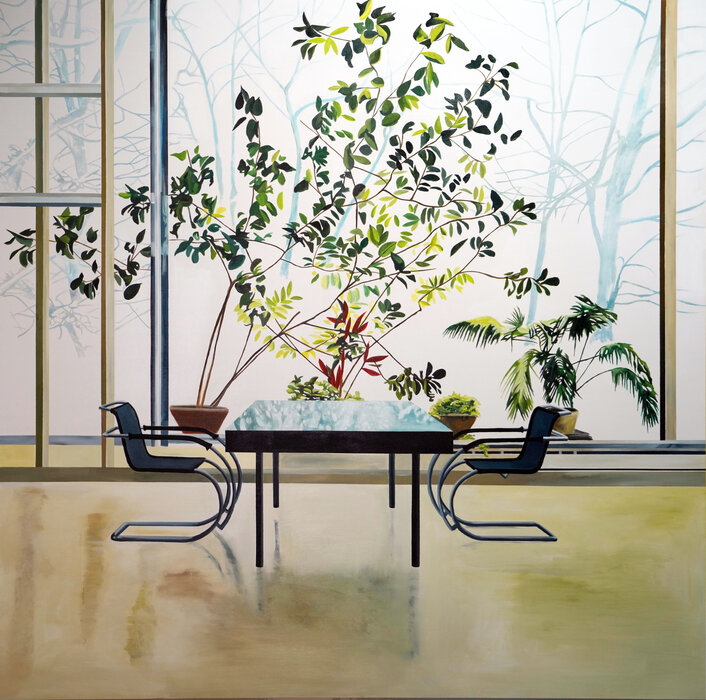 Tugendhat Interior with two chairs in bright light