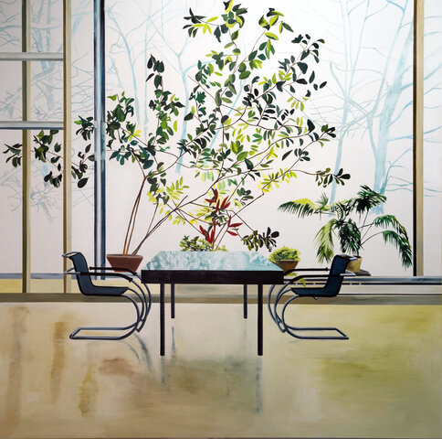 Tugendhat Interior with two chairs in bright light