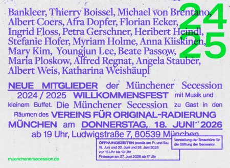 Willkommensfest: Neue Mitglieder der Münchener Secession