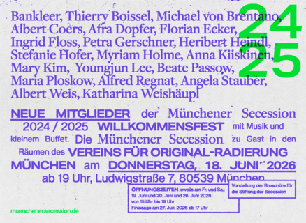 Welcome Celebration: New Members of the Münchener Secession