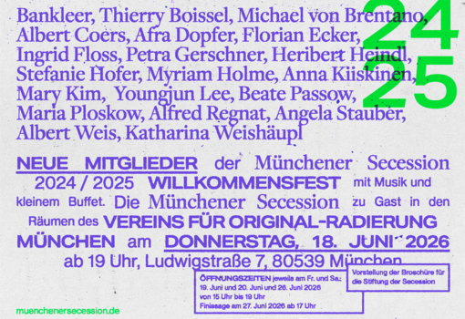 Willkommensfest: Neue Mitglieder der Münchener Secession